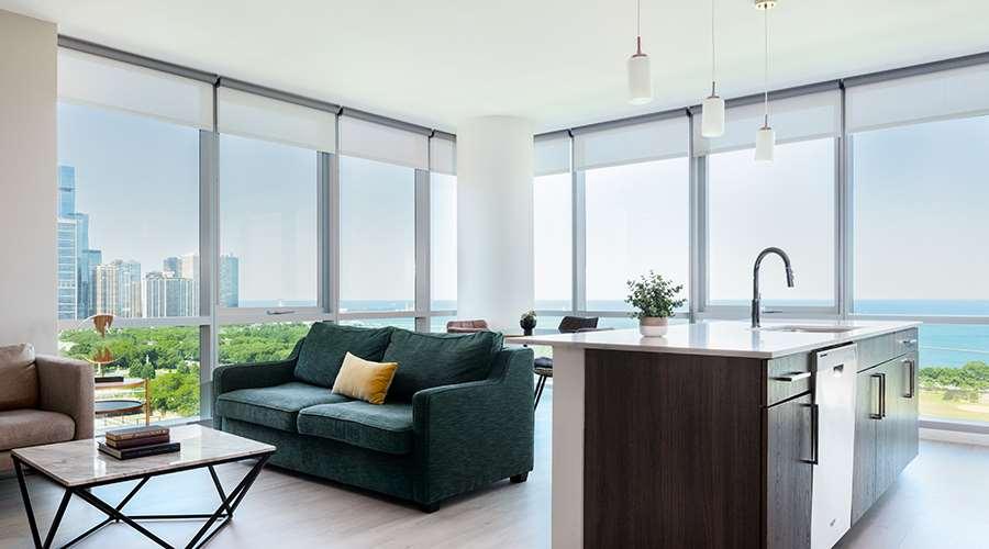 Sentral Michigan Avenue Aparthotel Chicago Cameră foto Interior of a typical apartment