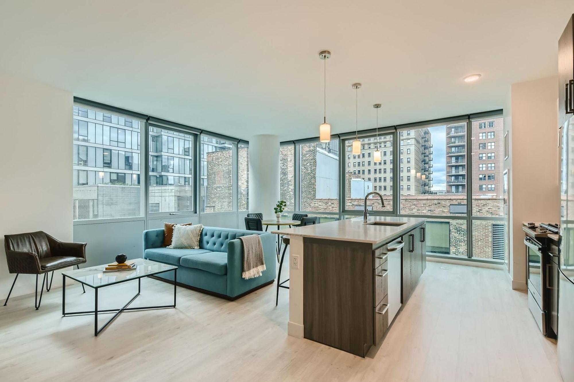 Sentral Michigan Avenue Aparthotel Chicago Cameră foto A model apartment